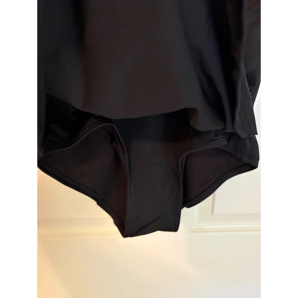 Kim Gravel x Swimsuits For All Black Ruched One Piece Swimsuit Size 8 NEW